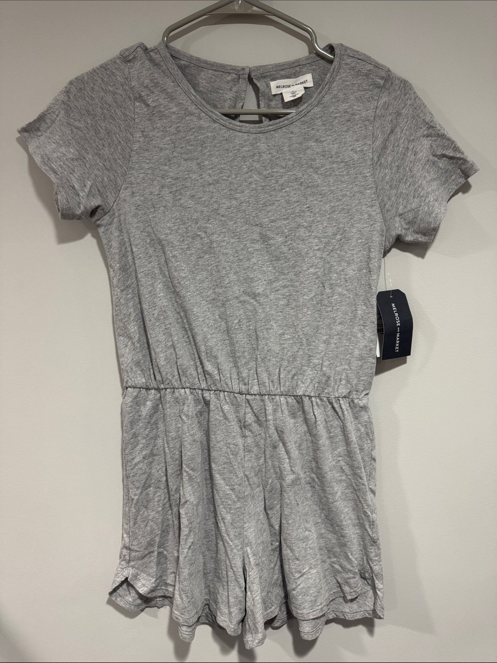 Melrose and Market Heather Gray Short Sleeve Romper